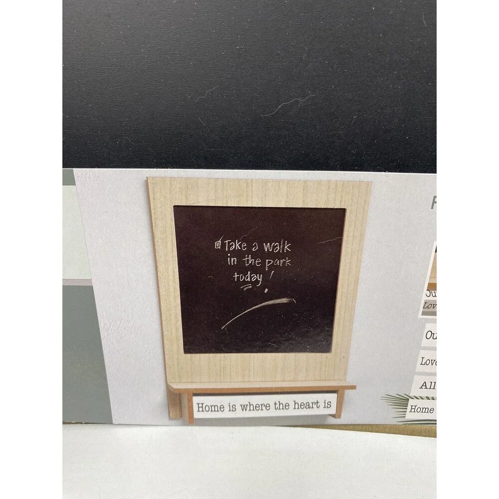Wooden Wall Shelf Chalkboard 11.8